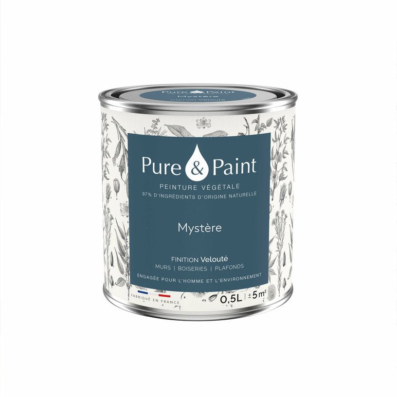 Peinture végétale velouté Mystère 0,5L - Pure & Paint - The Cool Republic