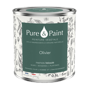 Peinture végétale velouté Olivier 0,5L - Pure & Paint - The Cool Republic