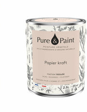 Peinture végétale velouté Papier kraft 2,5L - Pure & Paint - The Cool Republic