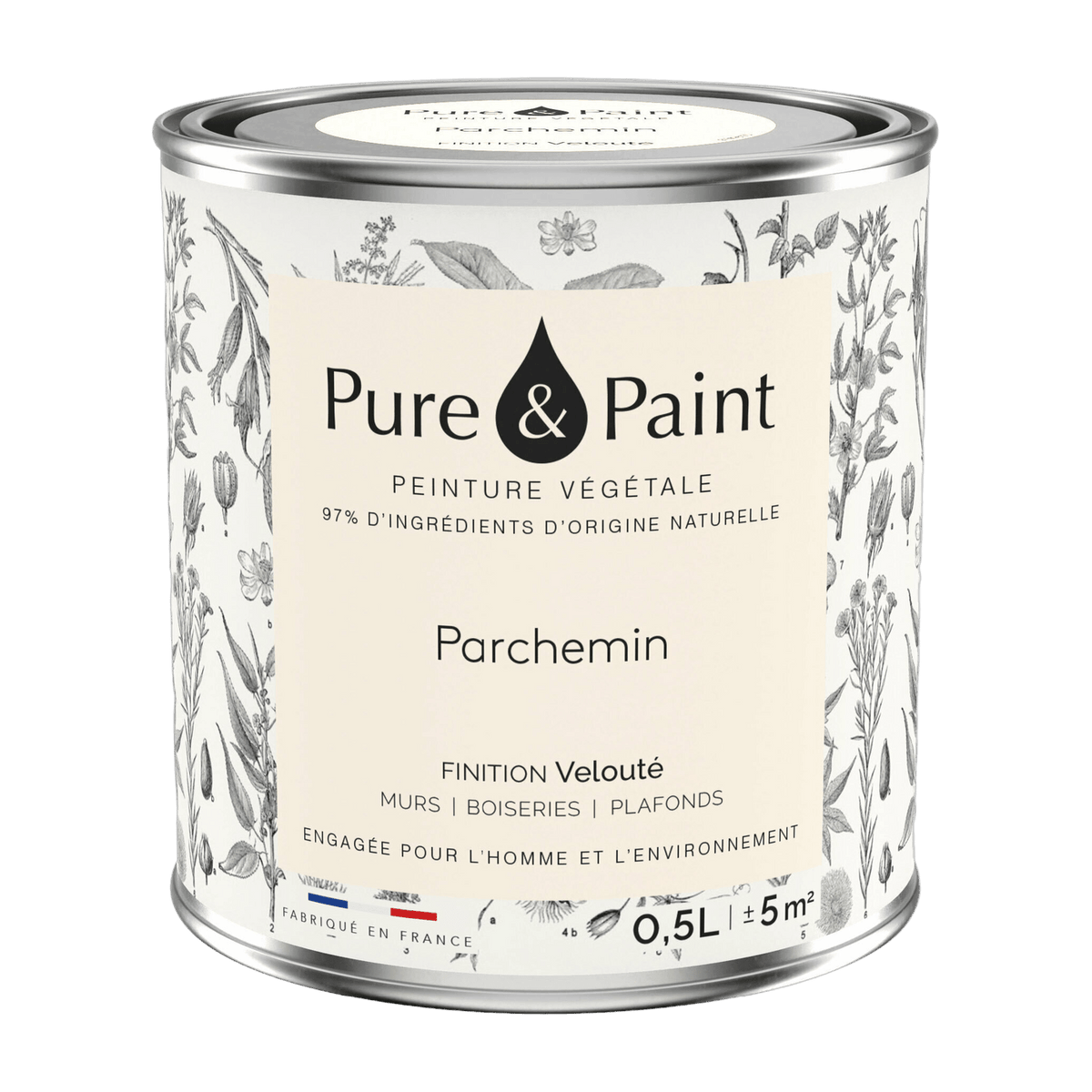 Parchment Velvet Plant Paint 0, 5L - Pure & Paint - The Cool Republic