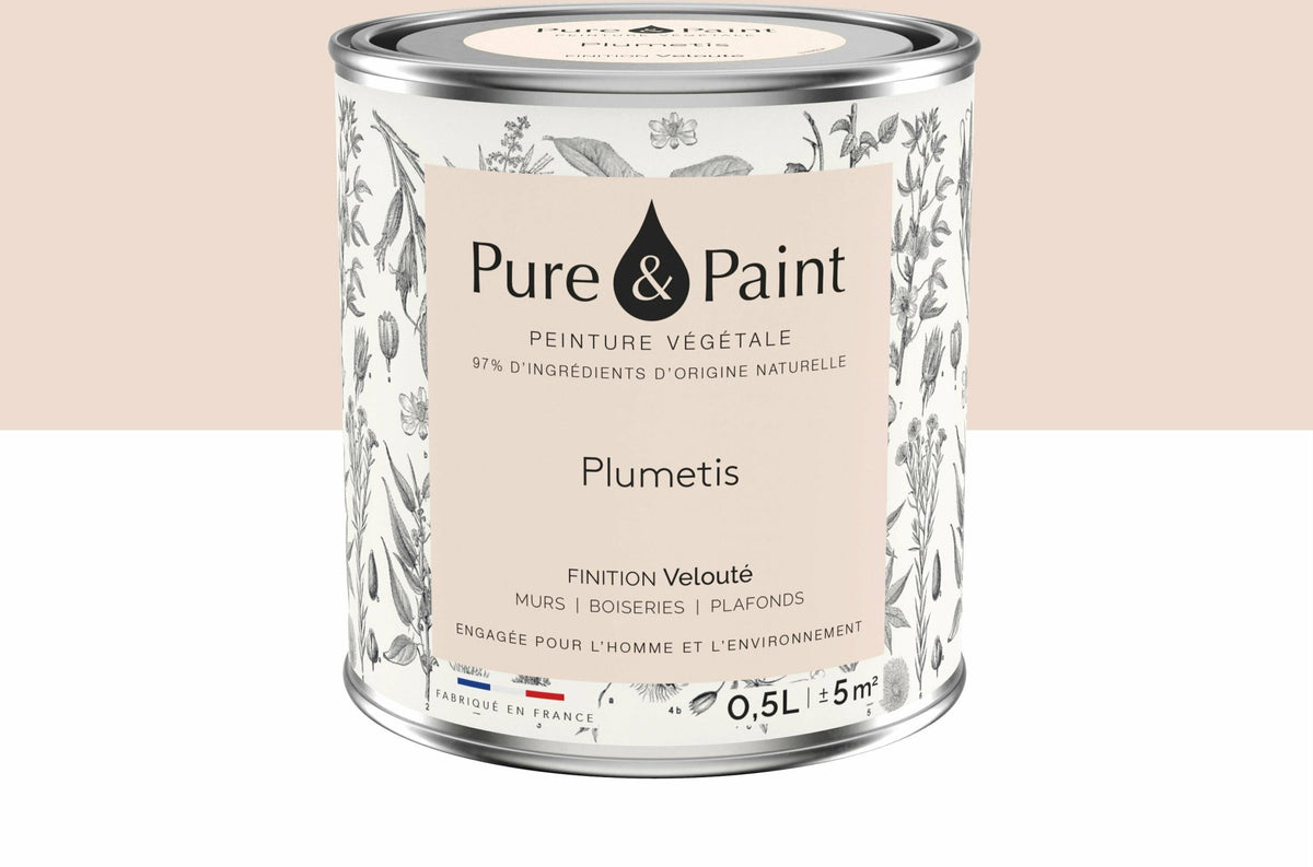 Peinture végétale velouté Plumetis 0,5L - Pure & Paint - The Cool Republic