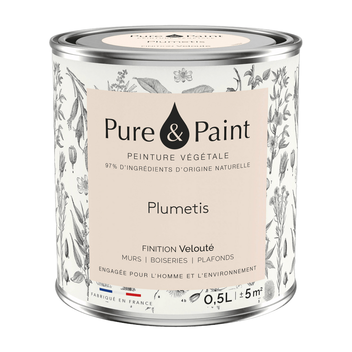 Plumetis Velvet Plant Paint 0, 5L - Pure & Paint - The Cool Republic