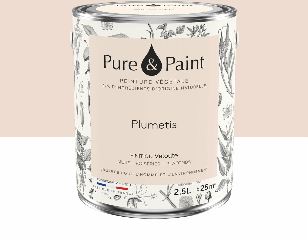 Peinture végétale velouté Plumetis 2,5L - Pure & Paint - The Cool Republic