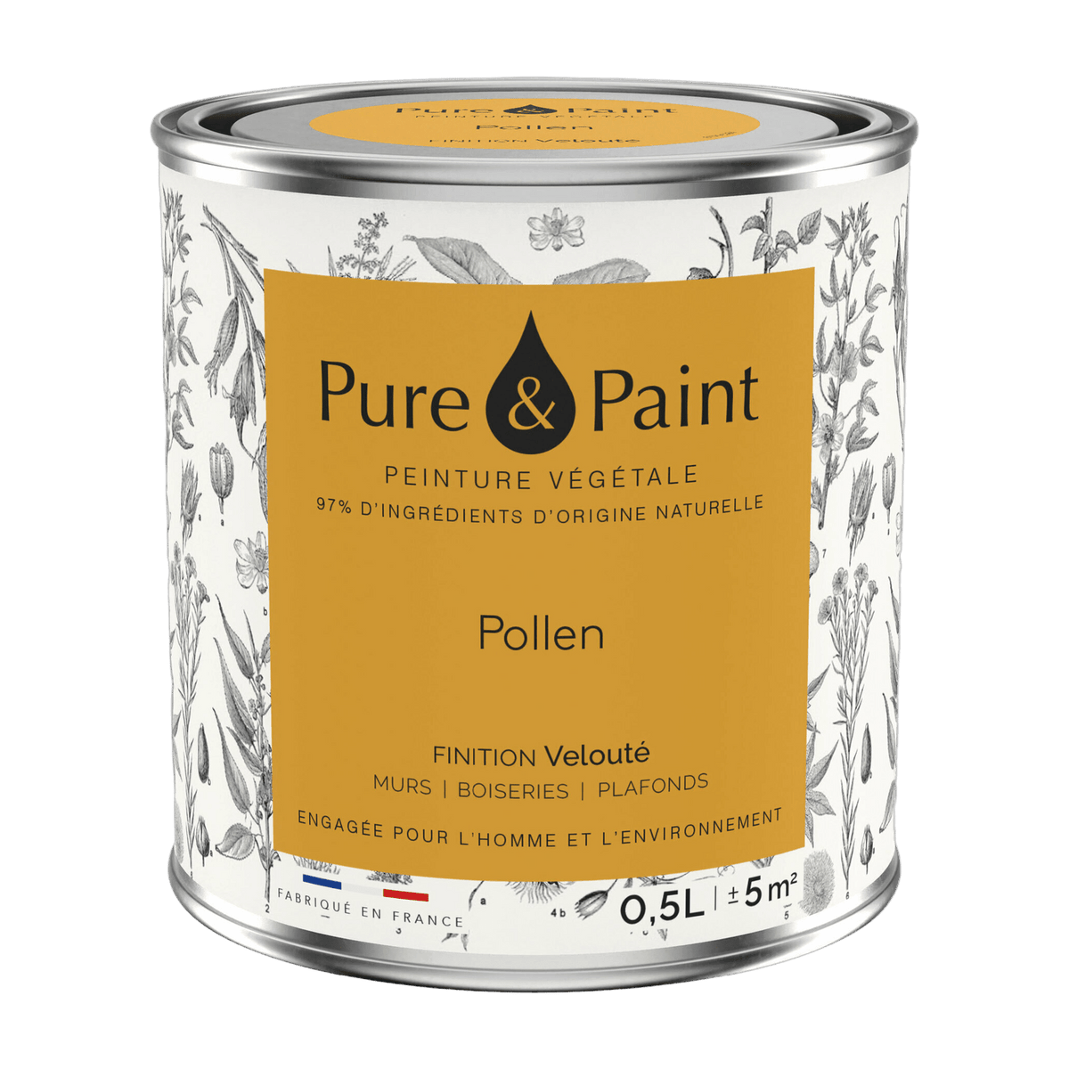 Pollen velvet plant paint 0, 5L - Pure & Paint - The Cool Republic