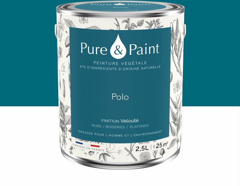 Peinture végétale velouté Polo 2,5L - Pure & Paint - The Cool Republic