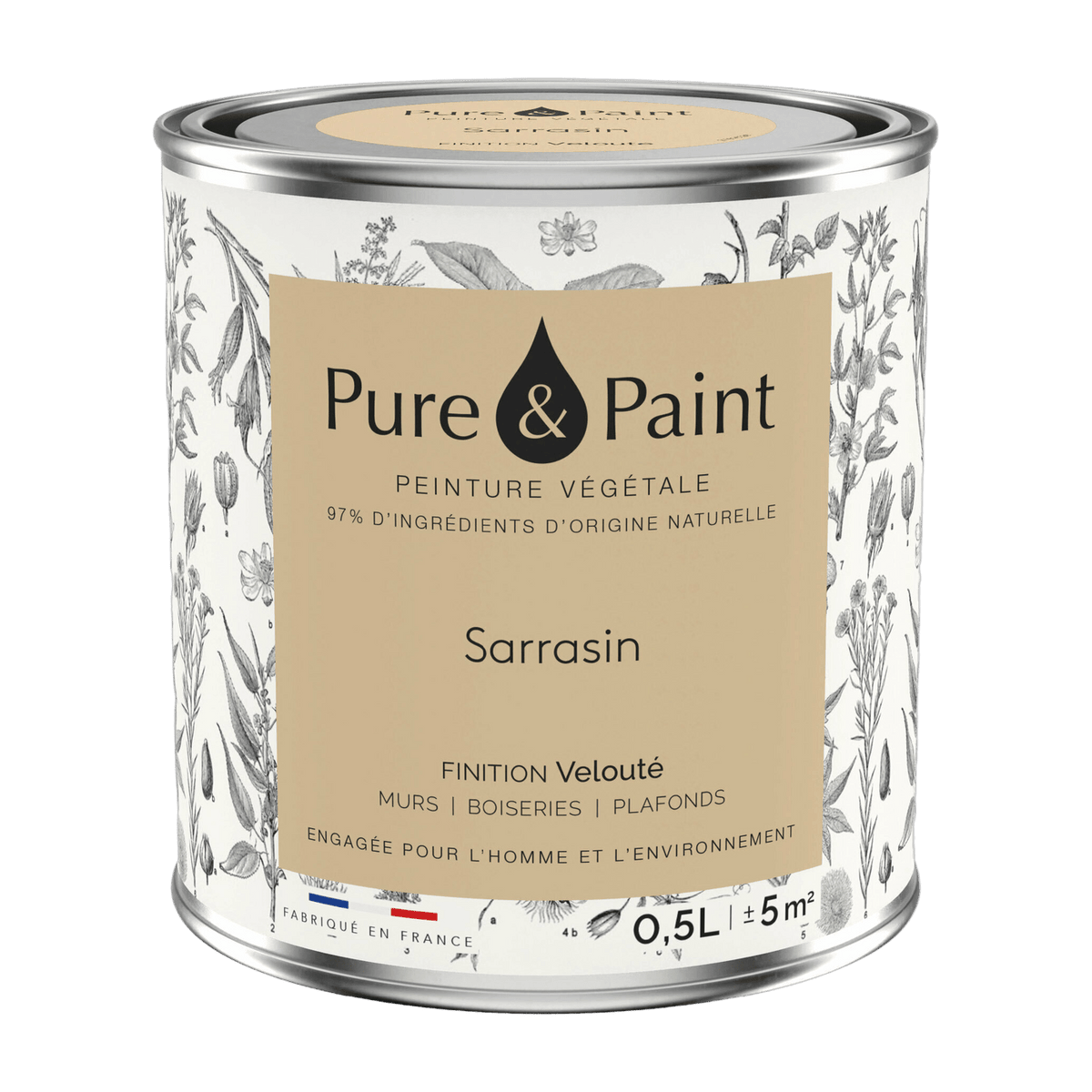 Buckwheat velvet plant paint 0, 5L - Pure & Paint - The Cool Republic
