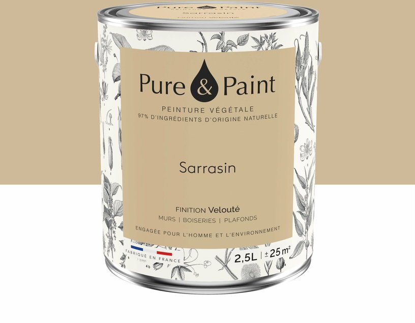 Peinture végétale velouté Sarrasin 2,5L - Pure & Paint - The Cool Republic