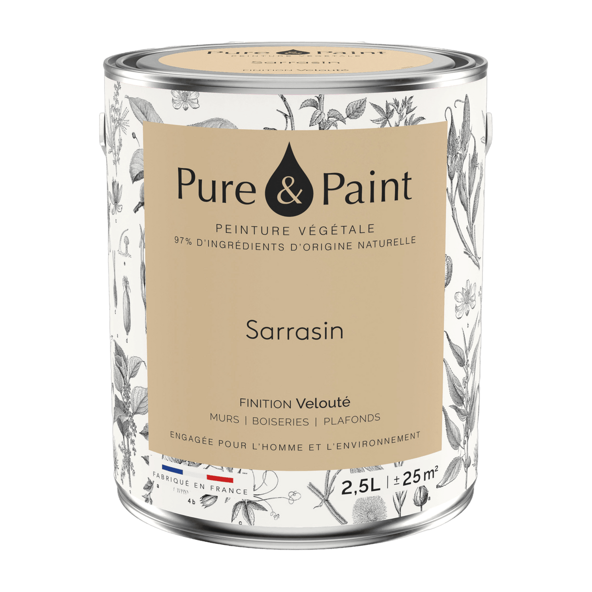 Buckwheat velvet paint 2, 5L - Pure & Paint - The Cool Republic