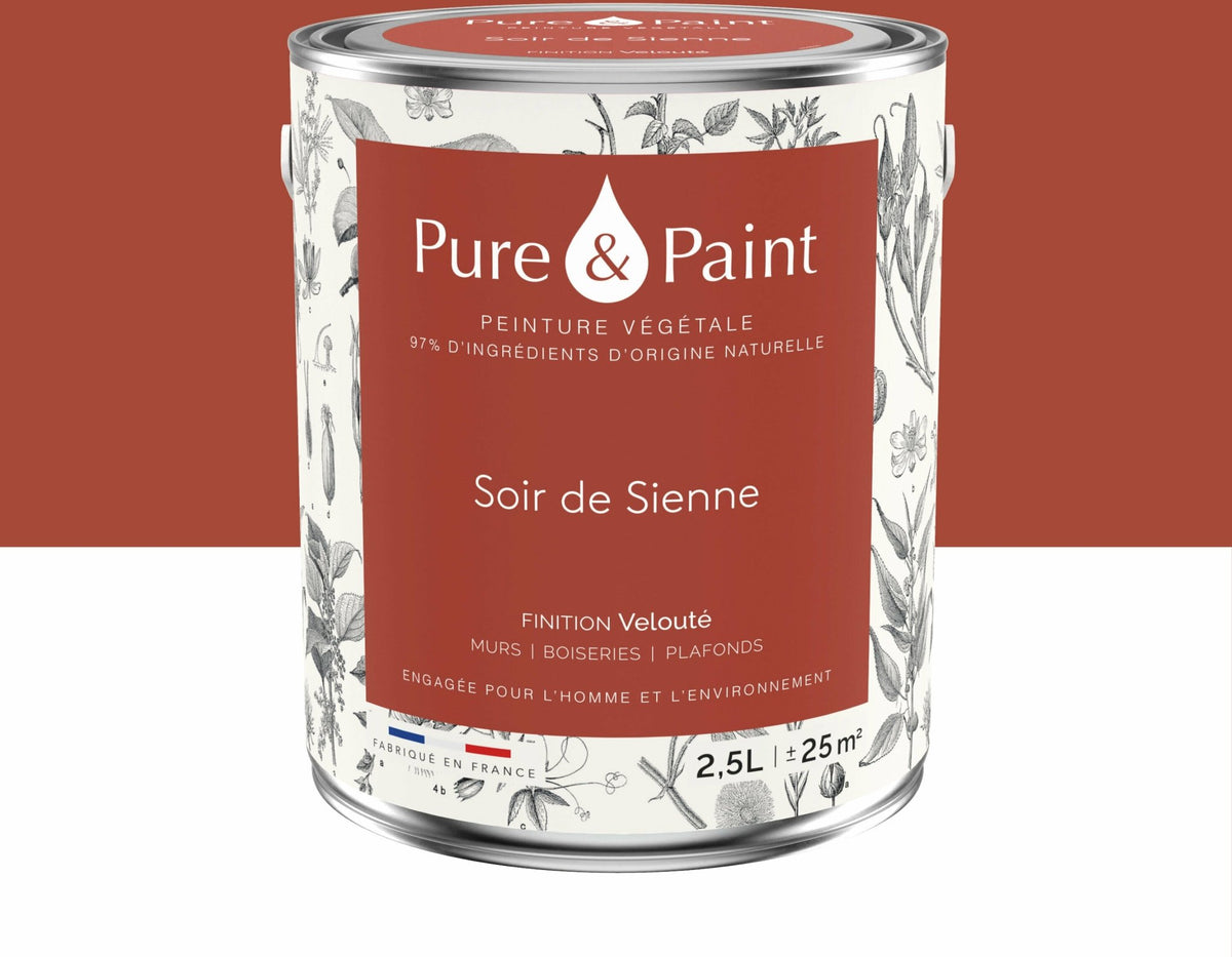 Peinture végétale velouté Soir de Sienne 2,5L - Pure & Paint - The Cool Republic