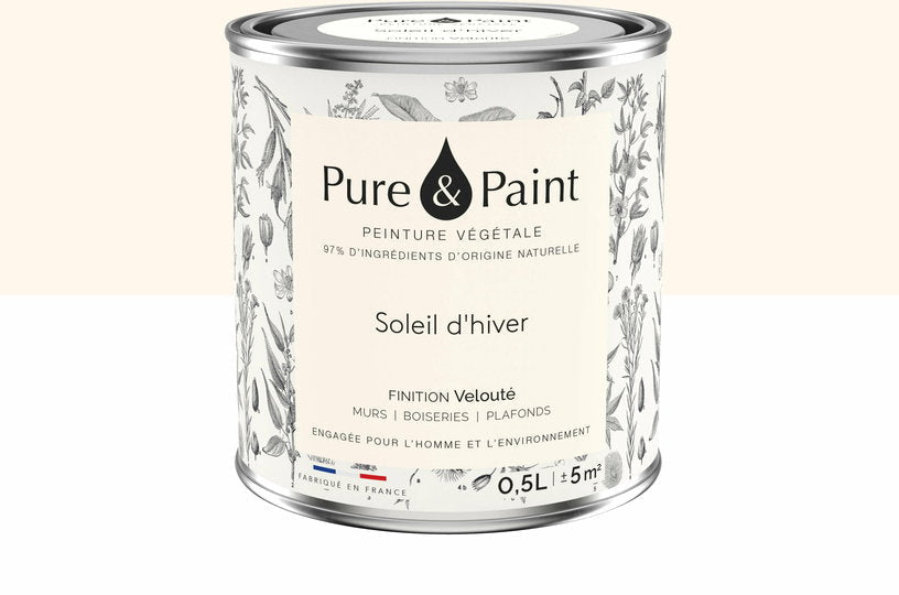 Peinture végétale velouté Soleil d'hiver 0,5L - Pure & Paint - The Cool Republic