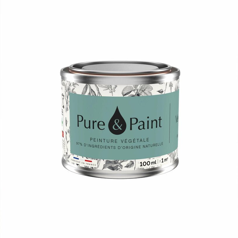 Peinture végétale velouté Vert de gris 100ML - Pure & Paint - The Cool Republic