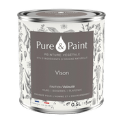 Peinture végétale velouté Vison 0,5L - Pure & Paint - The Cool Republic
