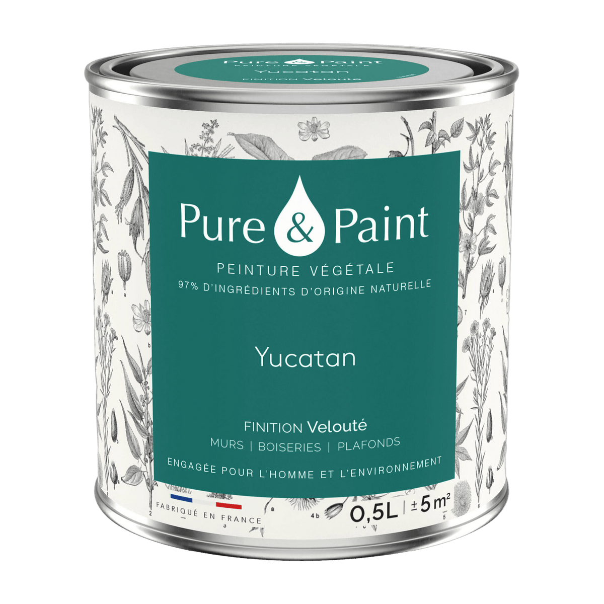 Velvet vegetable paint Yucatan 0, 5L - Pure & Paint - The Cool Republic