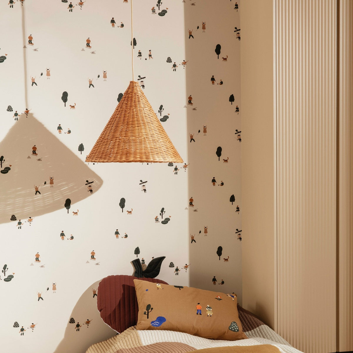 Small natural rattan lampshade 45 x 37 cm Dou - Ferm Living - The Cool Republic