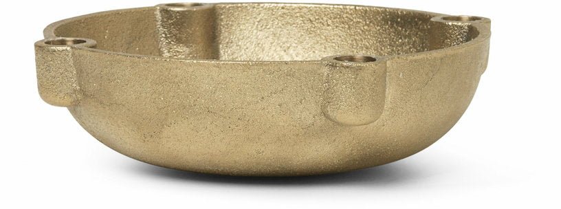 Petit bougeoir bol en laiton massif doré 14,6 x 3,7 cm - Ferm Living - The Cool Republic