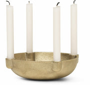 Petit bougeoir bol en laiton massif doré 14,6 x 3,7 cm - Ferm Living - The Cool Republic