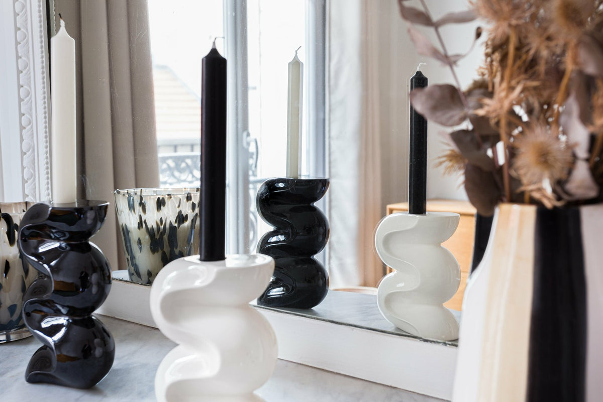 Small ceramic candlestick cream Ganache - Cosin Paris - The Cool Republic