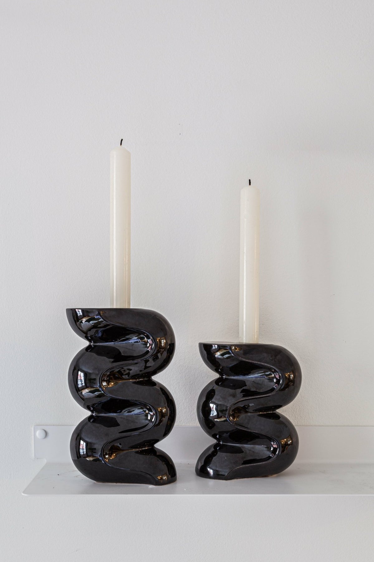 Small black ceramic candlestick Ganache - Cosin Paris - The Cool Republic