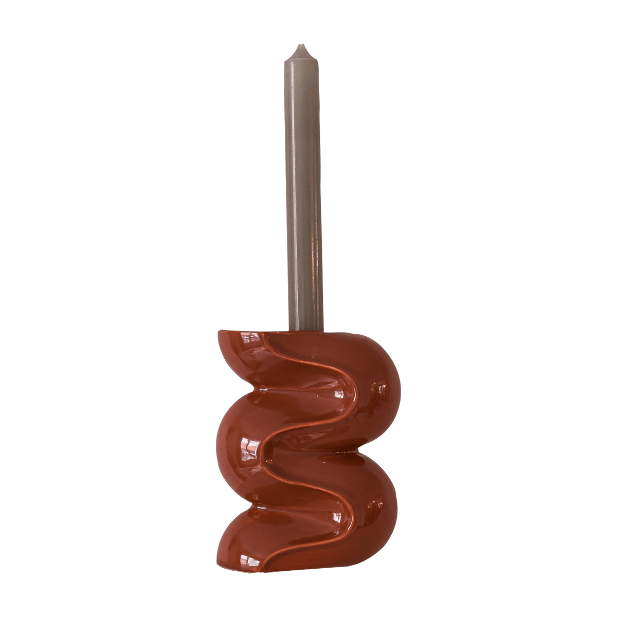 Petit bougeoir en céramique terracotta Ganache - Cosin Paris - The Cool Republic