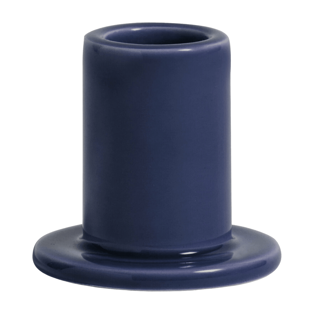 Petit bougeoir en faience bleu nuit Tube- Hay - The Cool Republic
