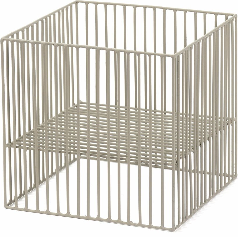 Petit panier carré en métal gris 22 x 22 cm - Serax - The Cool Republic