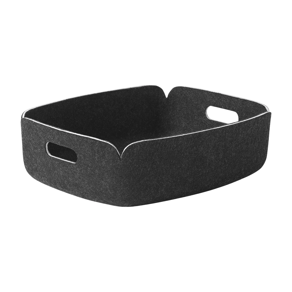 Petit panier de rangement recyclé anthracite Restore Tray - Muuto - The Cool Republic