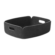 Petit panier de rangement recyclé anthracite Restore Tray - Muuto - The Cool Republic