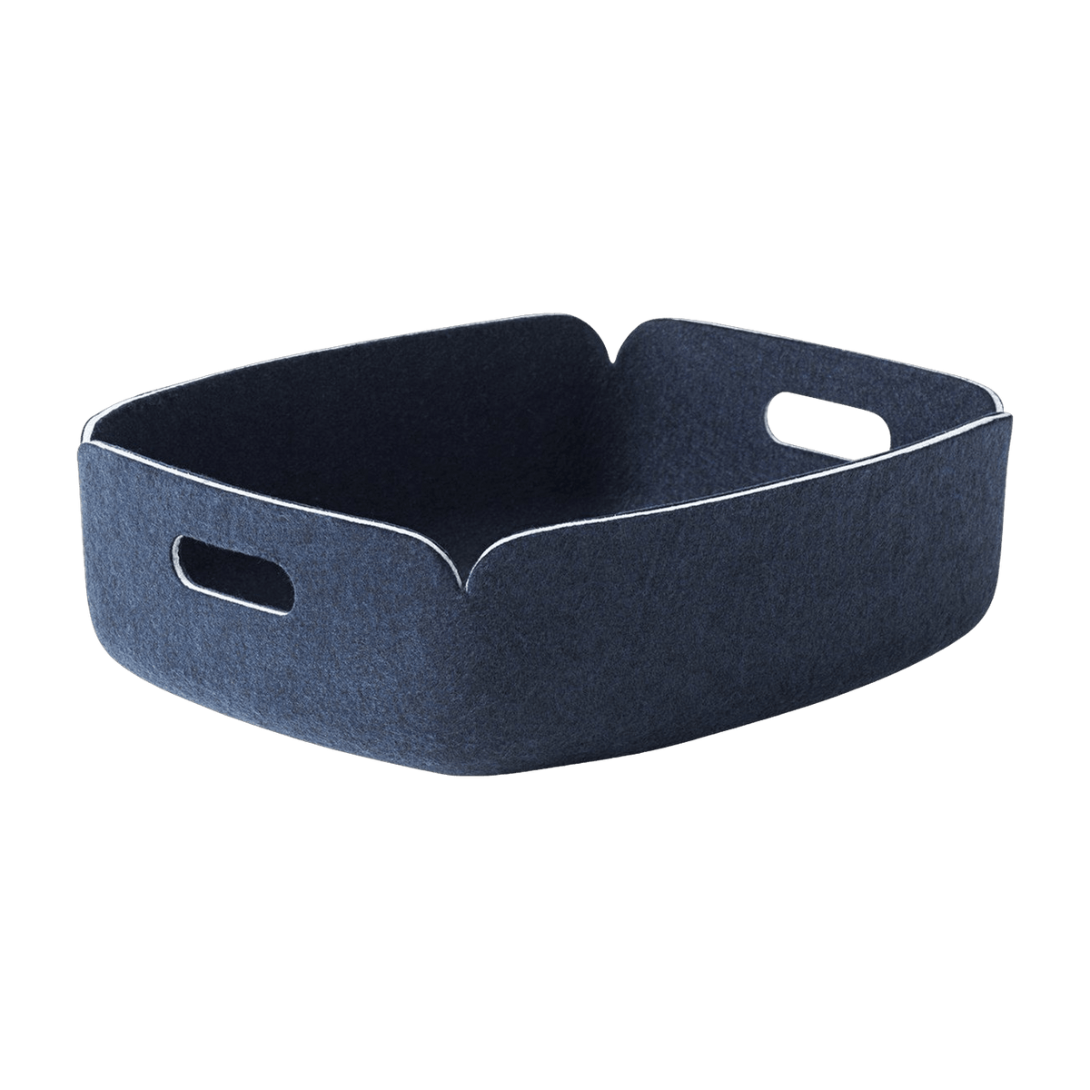 Petit panier de rangement recyclé bleu nuit Restore Tray - Muuto - The Cool Republic