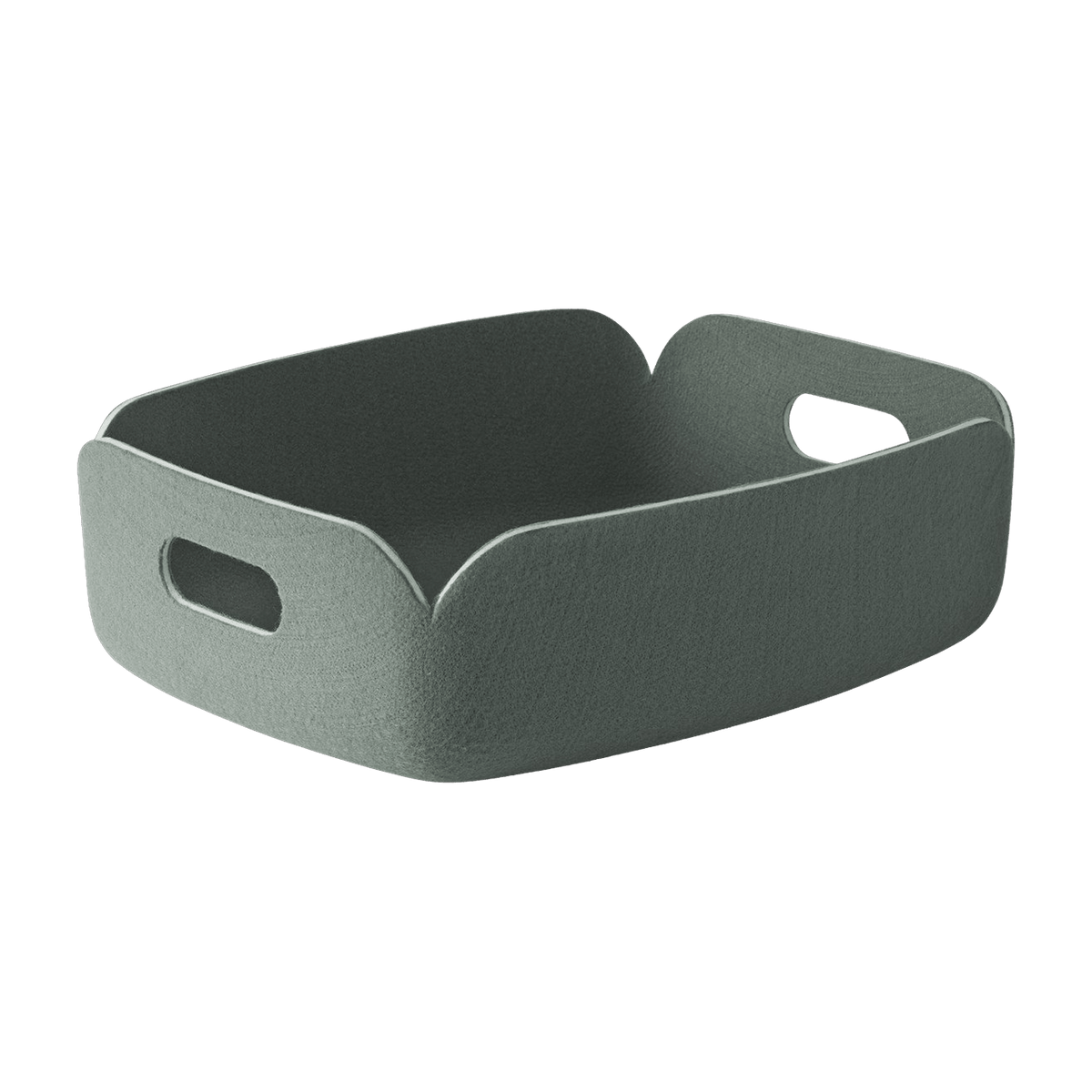 Petit panier de rangement recyclé gris vert Restore Tray - Muuto - The Cool Republic