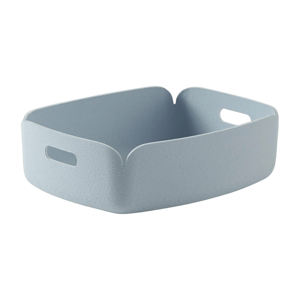 Petit panier de rangement recyclé rectangulaire bleu Restore - Muuto - The Cool Republic