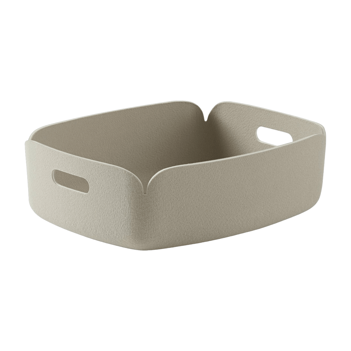 Petit panier de rangement recyclé rectangulaire sable Restore - Muuto - The Cool Republic