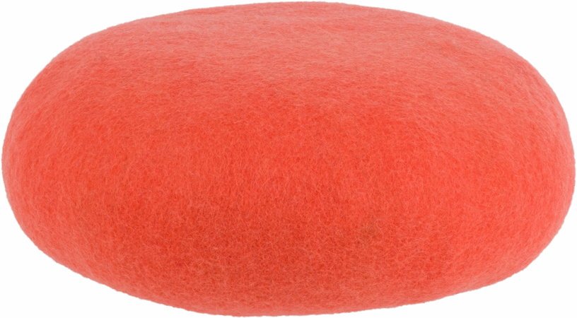 Petit pouf rond en laine corail S Felix - myfelt - The Cool Republic