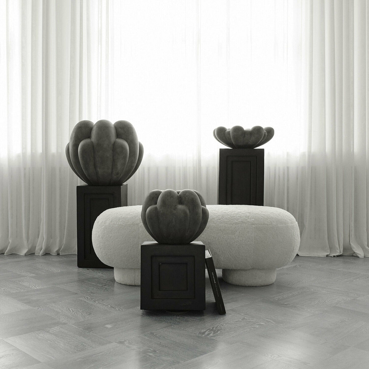 Small vase dark gray ceramic Bloom - 101 Copenhagen - The Cool Republic