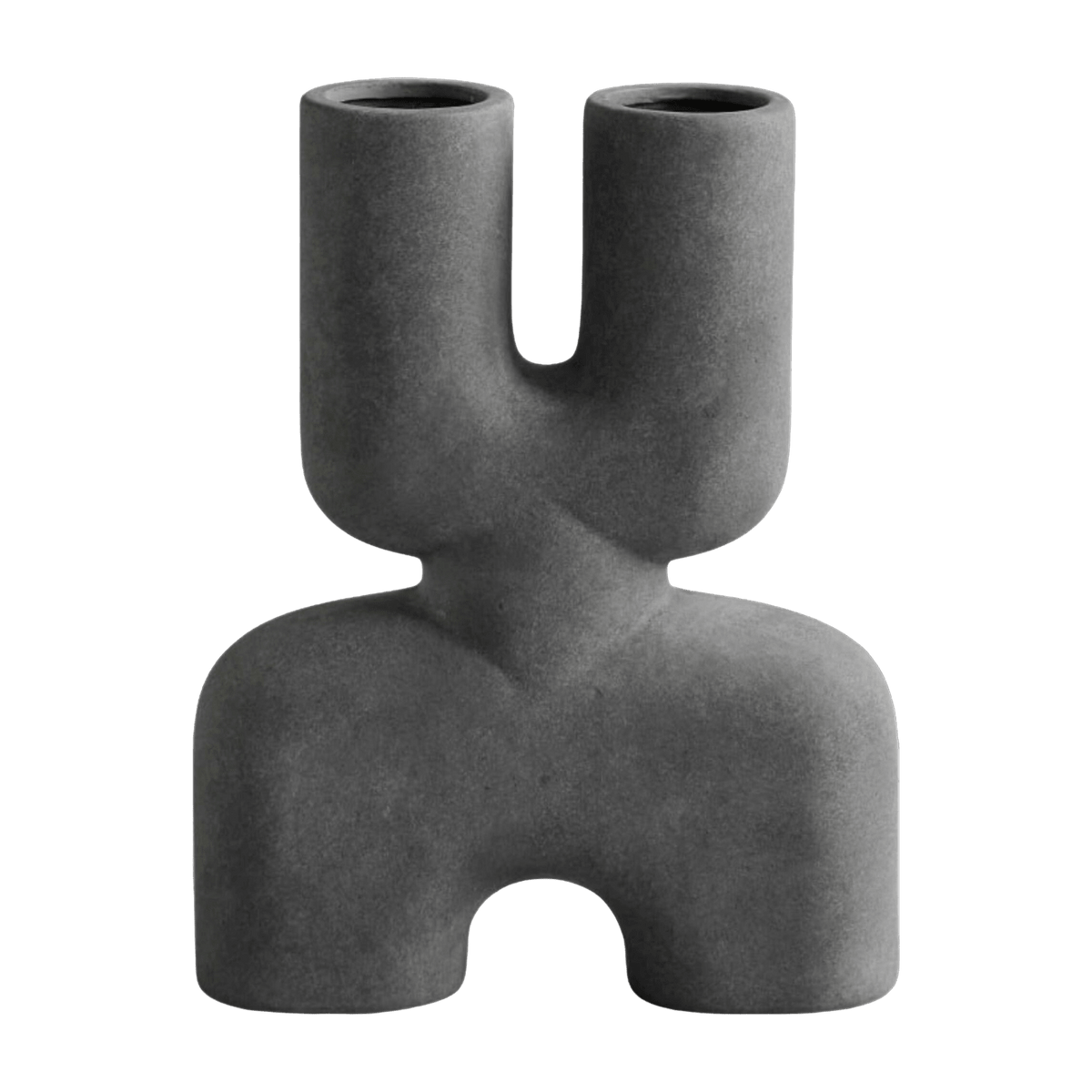 Petit Vase en céramique gris Cobra Double - 101 Copenhagen - The Cool Republic