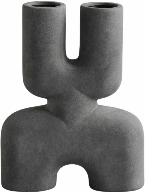 Petit Vase en céramique gris Cobra Double - 101 Copenhagen - The Cool Republic