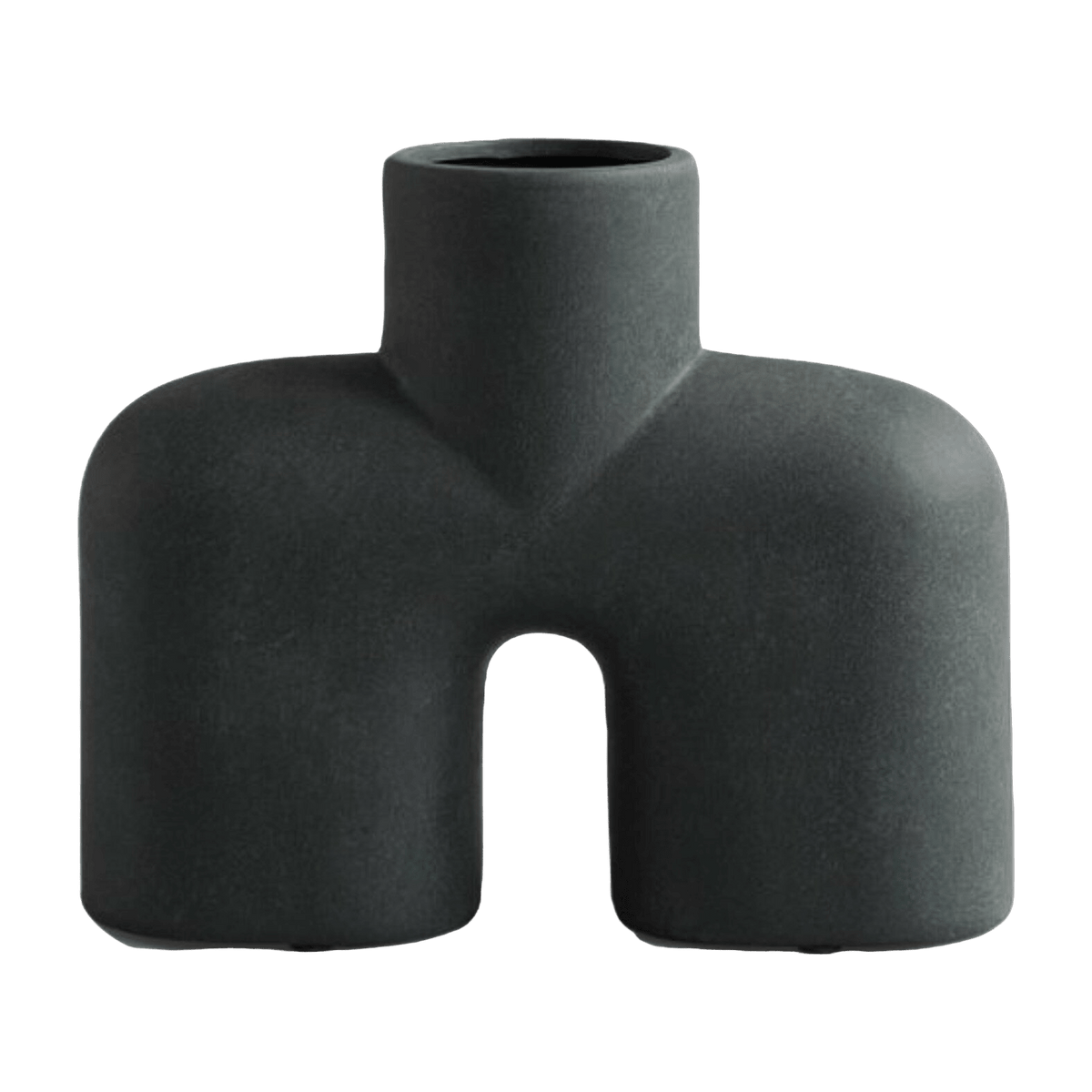 Petit Vase en céramique noire H25 cm Cobra Uno - 101 Copenhagen - The Cool Republic