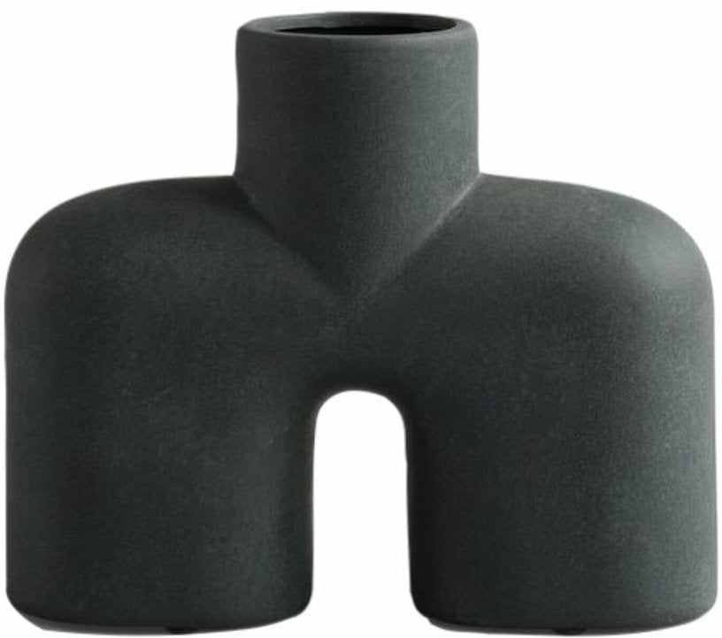 Petit Vase en céramique noire H25 cm Cobra Uno - 101 Copenhagen - The Cool Republic