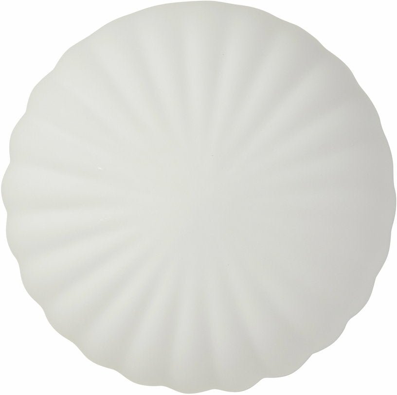 Petite applique blanche en verre et laiton - Hübsch - The Cool Republic