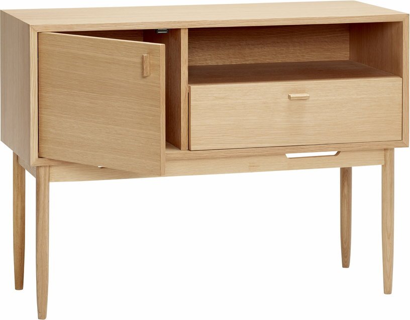Petite commode avec 1 tiroir et 1 porte en chêne - Hübsch - The Cool Republic
