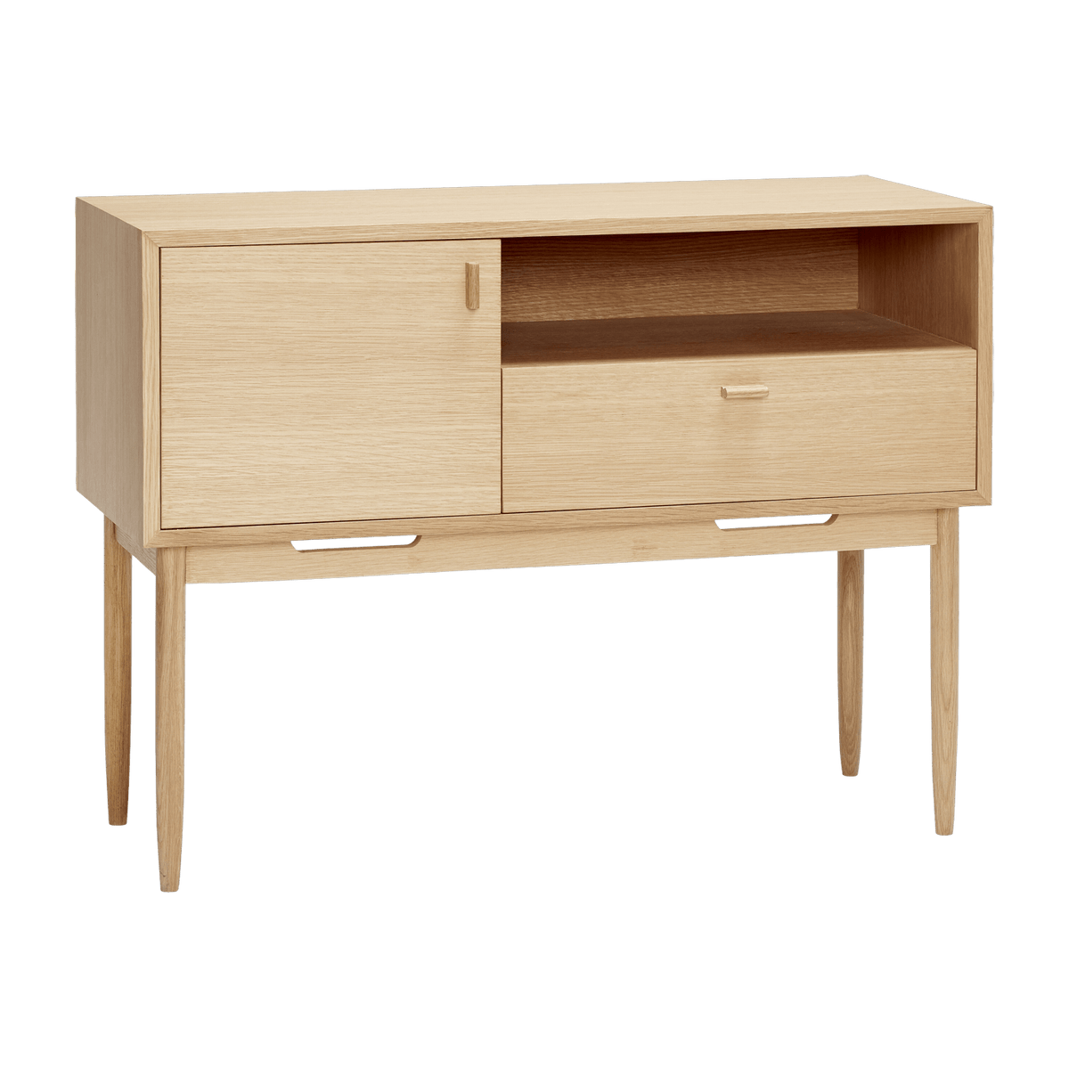 Petite commode avec 1 tiroir et 1 porte en chêne - Hübsch - The Cool Republic