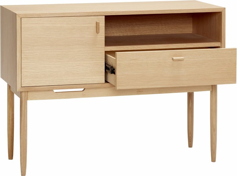 Petite commode avec 1 tiroir et 1 porte en chêne - Hübsch - The Cool Republic