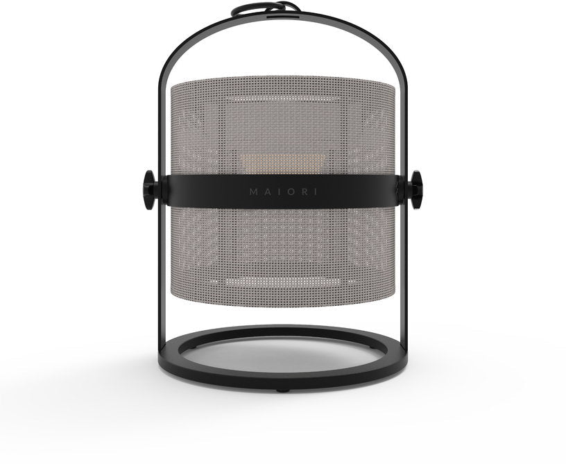 Petite lampe abat - jour taupe clair et cadre charbon La Lampe Petite - Maiori - The Cool Republic