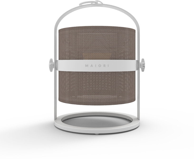 Petite lampe abat - jour taupe et cadre blanc La Lampe Petite - Maiori - The Cool Republic