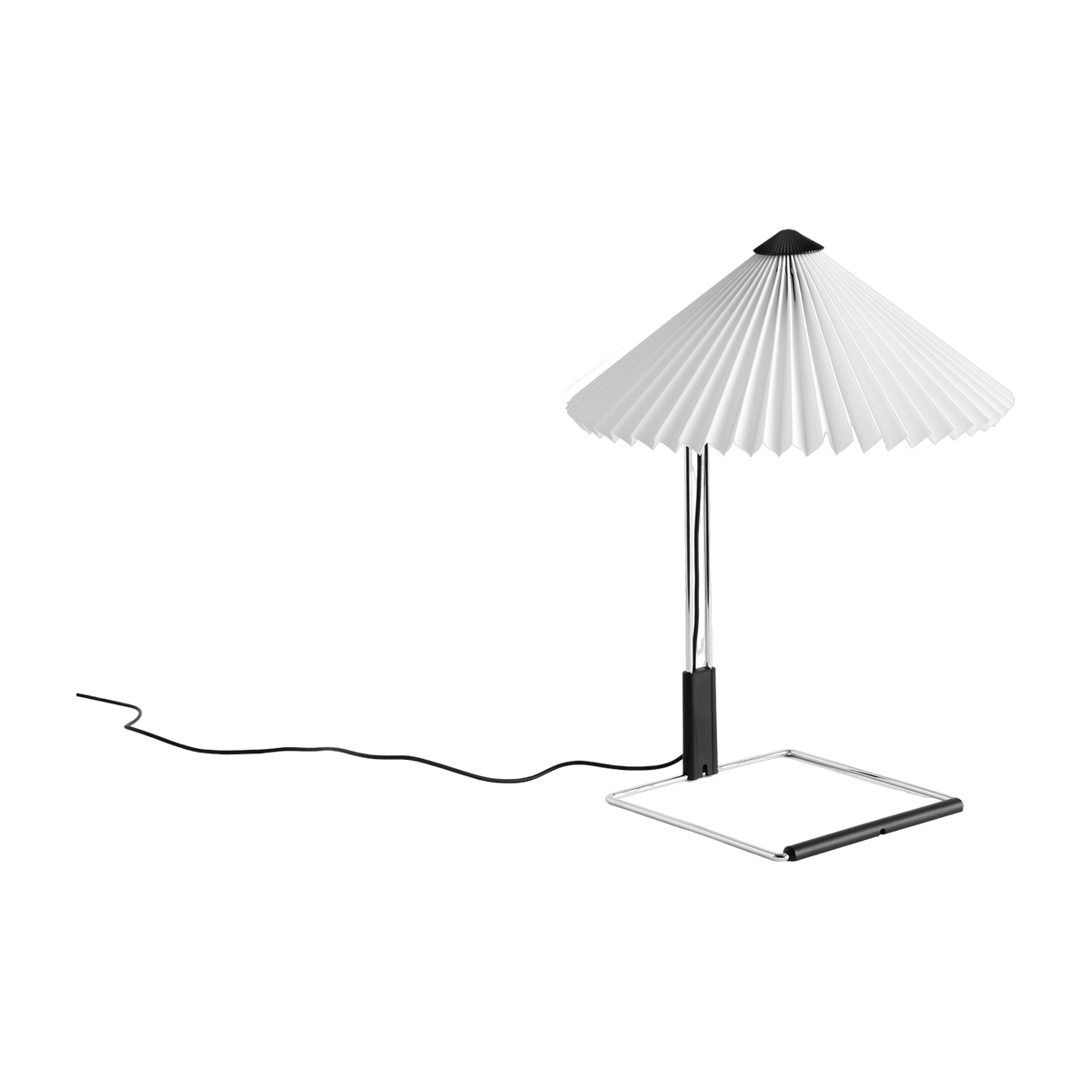 Petite lampe de table blanche et acier miroir Matin - HAY - The Cool Republic