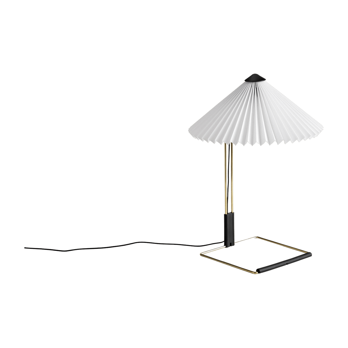 Petite lampe de table blanche et laiton 30 x 38 cm Matin - HAY - The Cool Republic