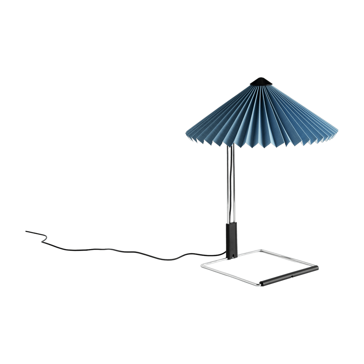 Petite lampe de table bleu placide et acier miroir Matin - HAY - The Cool Republic