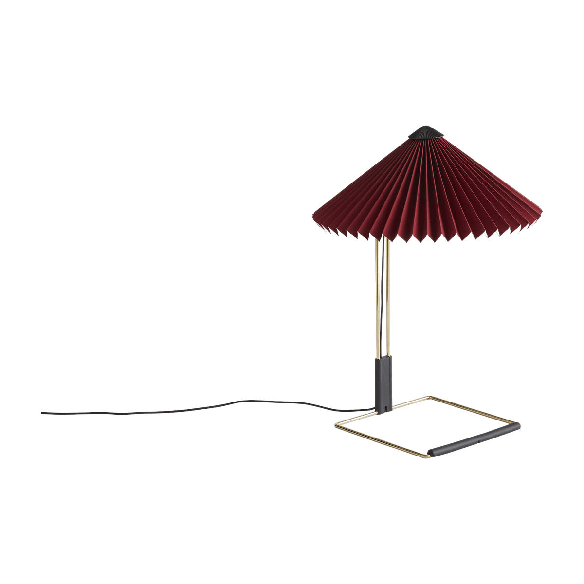 Petite lampe de table bordeaux et laiton 30 x 38 cm Matin - HAY - The Cool Republic