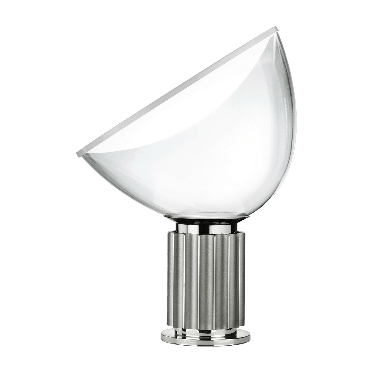 Petite lampe de table design en métal argenté Taccia - Flos - The Cool Republic