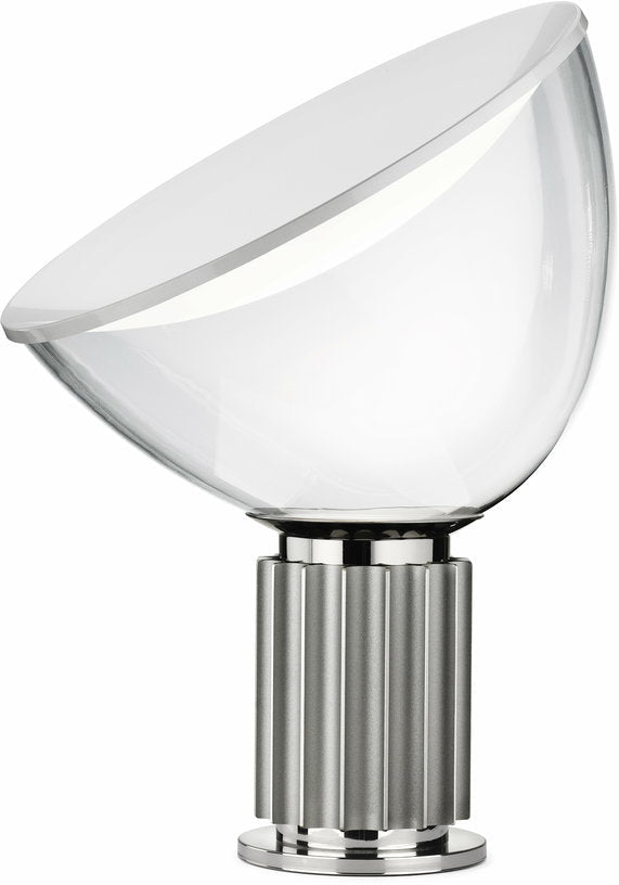 Petite lampe de table design en métal argenté Taccia - Flos - The Cool Republic