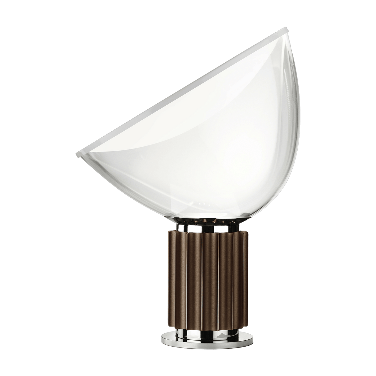 Petite lampe de table design en métal bronze Taccia - Flos - The Cool Republic